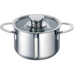 Oala din inox inoxidabil cu capac din sticla securizata Schulte-Ufer 65110-16, V1.7L, D16cm