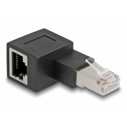 Adaptor de retea RJ45 Cat.6A in unghi 90 grade stanga, Delock 87863