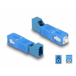 Adaptor fibra optica Hybrid SC Simplex la LC Simplex T-M blue, Delock 87941