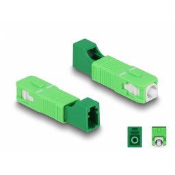 Adaptor fibra optica Hybrid SC Simplex la LC Simplex T-M Verde, Delock 87940