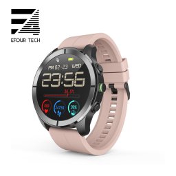 Ceas smartwatch barbati - femei, ritm cardiac, oxigen sange, tensiune arteriala, Efour Tech R1, roz