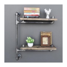 Etajeră de perete BORURAF 47x60 cm maro