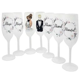 Set 7 pahare pentru miri, nasi nunta & nasi botez - FEIS205015