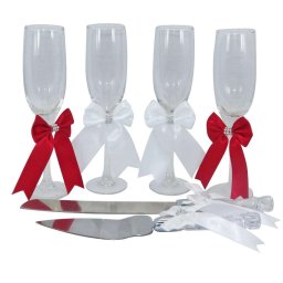 Set 4 pahare nunta/botez & 2 tacamuri tort - ILIF205039