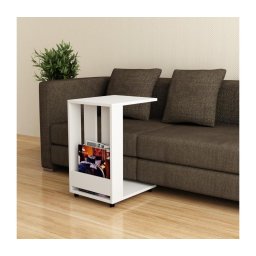 Măsuță laterală EDI 60x37 cm albă