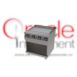 Fry top electric cu suprafață striată și suport neutru, Jemi