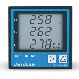 Analizor energie și curent rezidual (RCM), Janitza UMG 96 RM-E, măsurare până la a 40-a armonică, Ethernet, Modbus, server Web