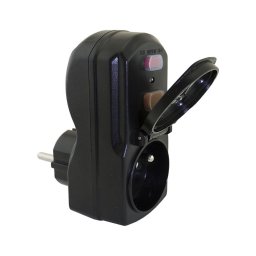 Întrerupător diferențial cu fișă de curent FK-PRCD-2 16A 230V + priză de siguranță IP54