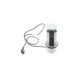 Stâlp de prize cu conector pentru blat 2x230V +USB-A 3,1A +UBS-C 15,5W 230V