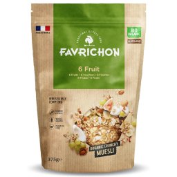 Musli crocant BIO cu 6 fructe si nuci Favrichon