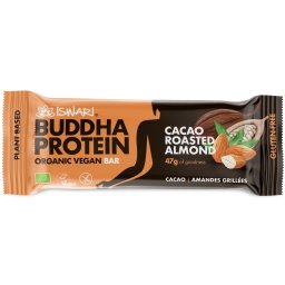 Baton proteic BIO cu migdale prajite si cacao Iswari