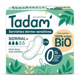 Absorbante BIO hipoalergenice Ultra Normal+ Tadam