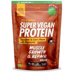 Proteina Super Vegan BIO(dupa efort) ciocolata si coama de leu cu DigeZyme Iswari