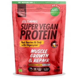 Proteina Super Vegan BIO(dupa efort) fructe rosii si goji cu DigeZyme Iswari
