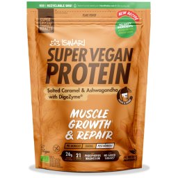 Proteina Super Vegan BIO(dupa efort) caramel sarat(format mediu) Iswari