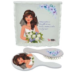 Set gatit mireasa, printesa, tavita dantelata, 3 piese - ALIF206065
