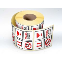 Etichete personalizate, FRAGIL A nu se stivui , 100x100 mm, 1000 buc rola