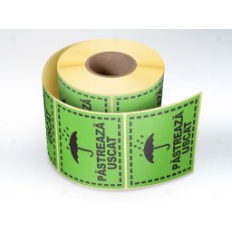 Etichete personalizate, Pastreaza uscat , 100x100 mm, 1000 buc rola
