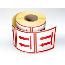 Etichete personalizate, Sageti, 100x100 mm, 1000 buc rola