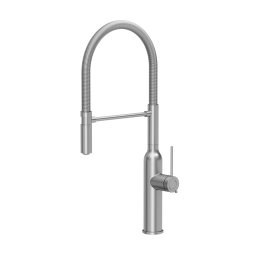 Baterie de bucatarie inox Quadron Marylin QLINE cu dus extensibil finisaj otel
