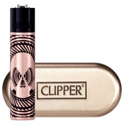 Bricheta metalica Clipper Amazing Skulls Roz Gold + Cutie