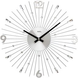 Ceas de perete AMS W9652 argintiu D39 cm