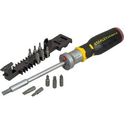 Stanley FatMax Bit Screwdriver Set, 12 Bits, Bit Set (Black/Yellow, LED Lighting)