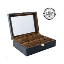 Luxury Line - Cutie Din Lemn Cu Interior Din Catifea Maro