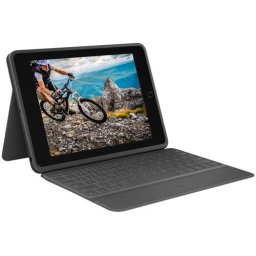 Husa/Stand Rugged Folio pentru IPad 10.2inch, Layout UK, Black