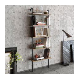 Bibliotecă PIANTE 174x60 cm maro/neagră