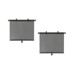 Parasolar retractabil cu ventuze cu blocare 42 cm 2 buc. gri