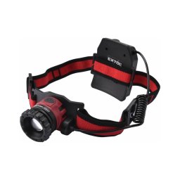 Lanternă frontală LED/10W/2400 mAh/3,7V neagră/roșie Extol