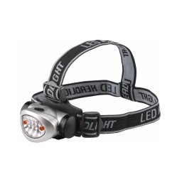 Lanternă frontală LED/3xAAA neagră/argintie Extol