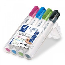 Set 4 marker whiteboard Staedtler Lumocolor