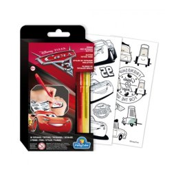 Kit desen Cars tatuaje si creioane 52 buc