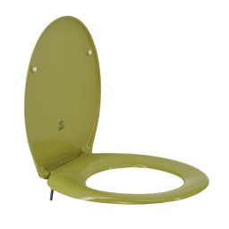 Capac WC duroplast Cetina Cornat, Moosgreen (verde), balamale inox,