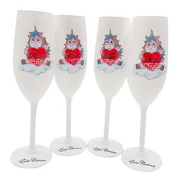 Set 4 pahare pentru parinti si nasi botez, Unicorni - FEIS207001