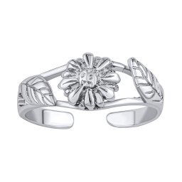 Silvego Inel deschis pentru picior argintiu Akira Flower PRM11671R