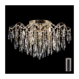 LED Plafonier cristal 6xE27/60W/230V + 6xLED/3W
