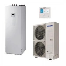 Pompa de caldura aer-apa Samsung ClimateHub 12kW pentru incalzire, racire si apa calda menajera, boiler incorporat 200L, monobloc, monofazata