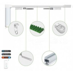 Motor cu sina aluminiu pentru perdele si draperie electrica 100-200cm cu telecomanda