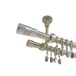 Galerie dubla VALEO CROM prindere tavan 19 MM INOX
