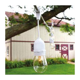 Lanț luminos de exterior 15xE27/0,5W/230V 15 m IP44 alb