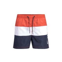 JACK & JONES Costum de baie Jpstcrete Jjswim Akm Colorblock Logo 12203731 18-1662 tcx flame scarlet