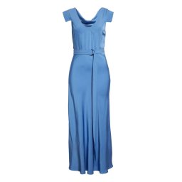 TED BAKER Rochie Noemi V Neck Bias Cut Midi Dress 259734 lt-blue