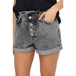 ONLY Bermude Onlcuba Paperbag Dnm Shorts Noos 15200196 bs000161 grey denim