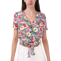 VERO MODA Vmeasy S/S Shirt Tie Top Wvn Ga 10245155 c-n10 black