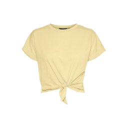 VERO MODA Vmpanna Ss Crop Top Jrs 10265414 12-0711 tcx lemon meringue