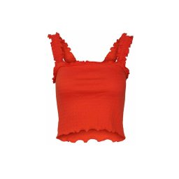 VERO MODA Vmjadeisabel Crop Top Jrs 10261973 18-1445 tcx spicy orange