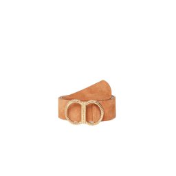 VERO MODA Zona Vmsino Leather Waist Belt 10258977 18-1421 tcx cognac